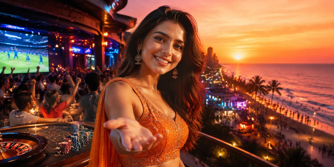 Mobile user enjoying promotions while on the beach in Goa